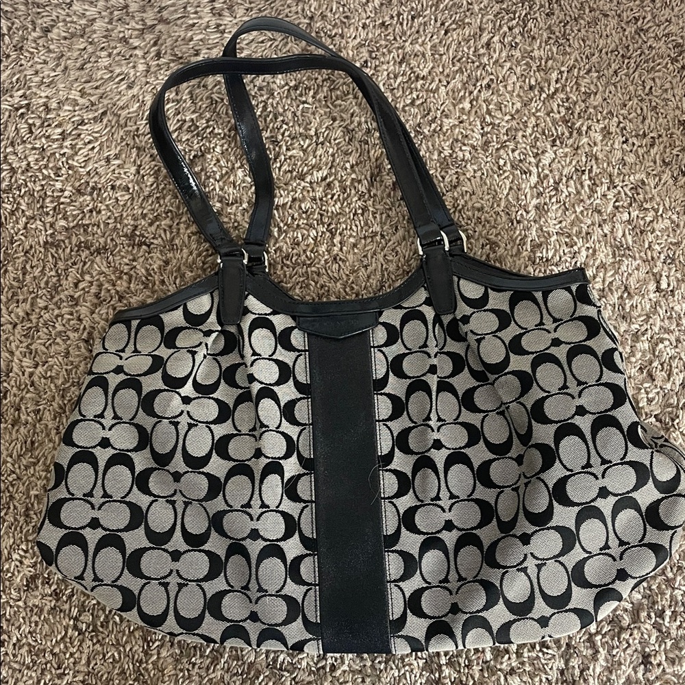 Coach Devin Signature Stripe Bag